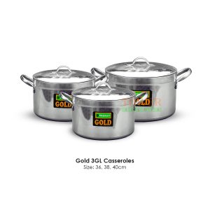 Gold 3GB Large Casseroles
